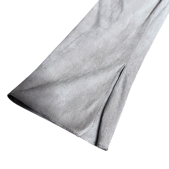 VINTAGE MAXSTUDIO Faux Suede 90s Y2K Beige Chamois Flare Sleeve Blouse SZ: L - Picture 10 of 10